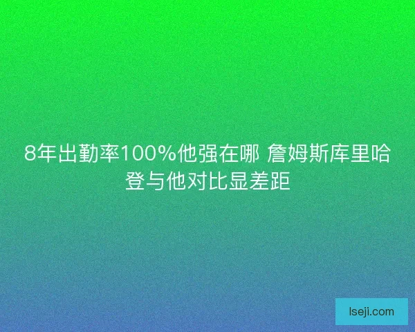 8年出勤率100%他强在哪 詹姆斯库里哈登与他对比显差距